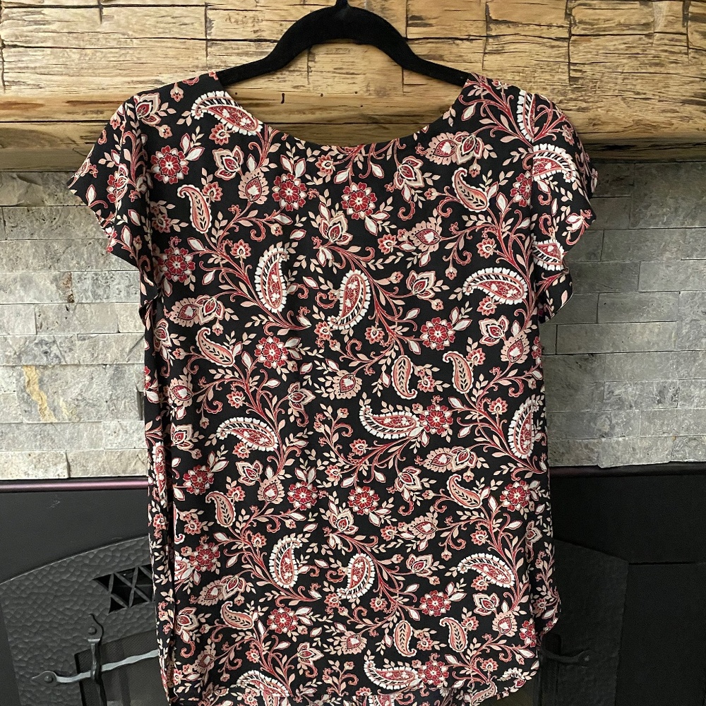 Loft Brand Flutter Sleeve Blouse